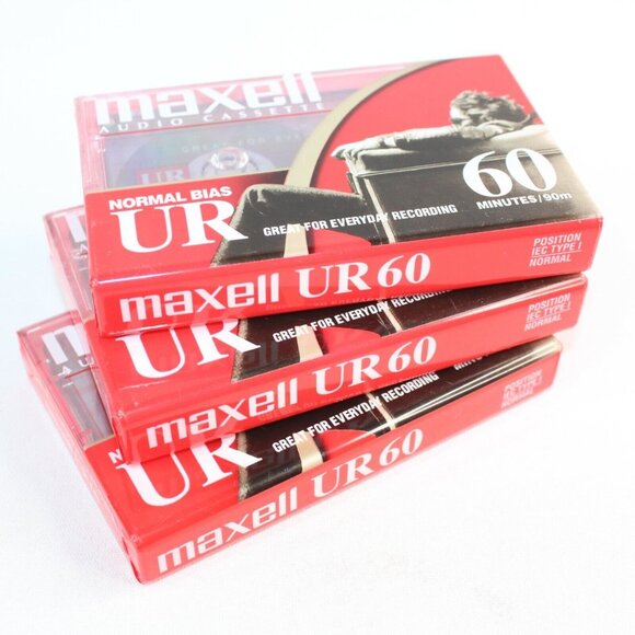 Lot of 12 New Sealed Blank Audio Cassette Tapes  Maxell UR 60 TDK D 90 RCA HiFi - Picture 3 of 12